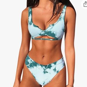 NWT MARBLE TWO PIECE BIKINI